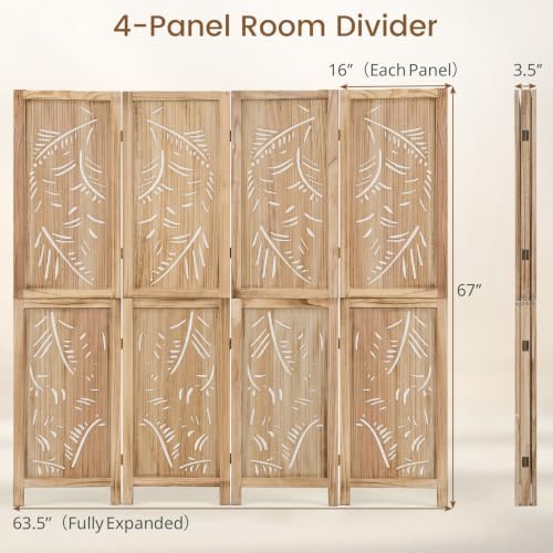 GIANTEX 4 Panel Boho Room Divider - Image 5