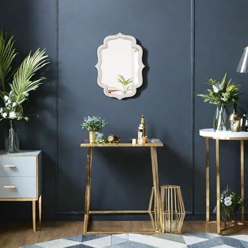 Rustic Scalloped Oval Mirrors 18 X 24 Inch, Wood Frame - Image 5