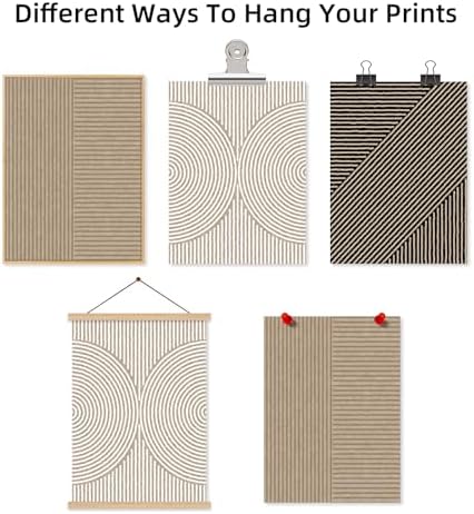 Boho Modern Wall Art Pictures Neutral Abstract Canvas Wall Decor Minimalist - Image 7