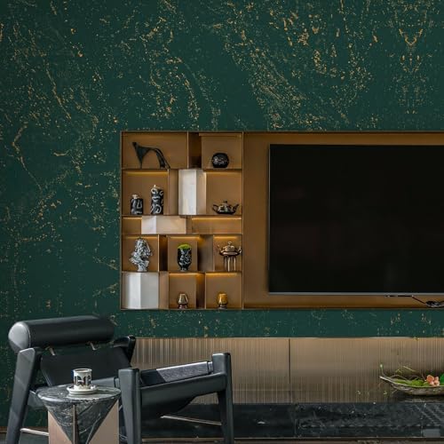 Dimoon 15.7"x78.7"Green Wall Paper Peel and Stick Modern Green and Gold Contact - Image 6