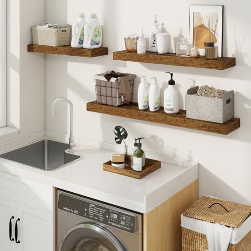Floating Shelves for Wall, Wall Mounted Wood Shelves - Image 4