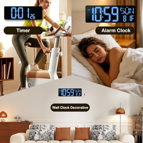 Digital Wall Clock Large Display: 16.5" LED Digital Clock - Image 7
