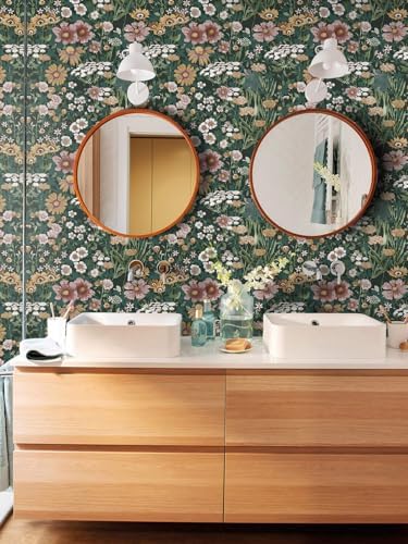Orainege Peel and Stick Wallpaper Boho Vintage Floral Wallpaper - Image 6