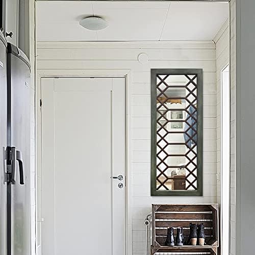Farmhouse Mirror for Wall Decor: 43.3"x17.7" Large Rustic Windowpane Mirror - Image 5