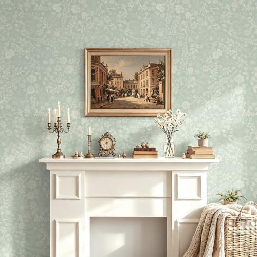 Safiyya Light Green Floral Wallpaper Peel and Stick Contact Paper Leaf Modern - Image 2