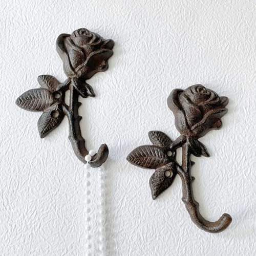 Rustic Flower-Shaped Decorative Wall Hook Rack Hangers - Image 3
