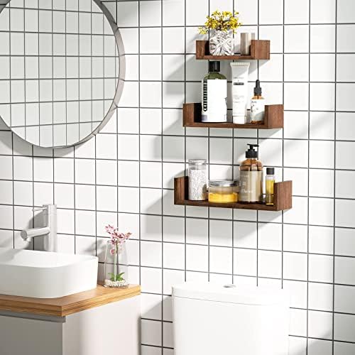 SRIWATANA Dark Brown Floating Shelves - Image 5