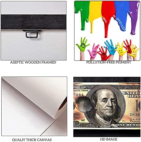 Money Posters Wall Art 3 Panels 100 Dollar Bill - Image 6