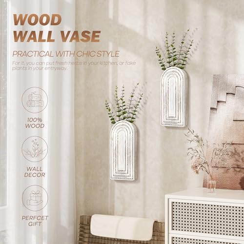 EOSAHR Wall Vase: Wall Planter for Indoor Plants & Fake Flowers - Image 4