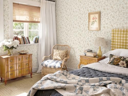 Peel and Stick Wallpaper for Nursery Brown Cherry Blossom Waterproof - Image 7