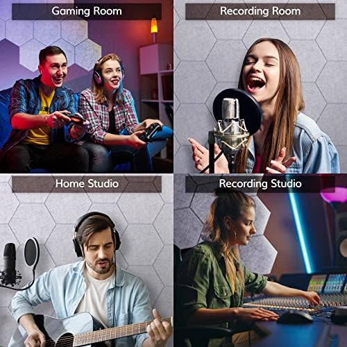 TONOR 36 Pack High Density Hexagon Acoustic Panels - Image 6