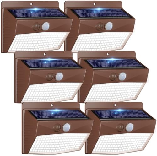 Peasur 6 Pack Solar Motion Sensor Lights Outdoor Waterproof by Peasur