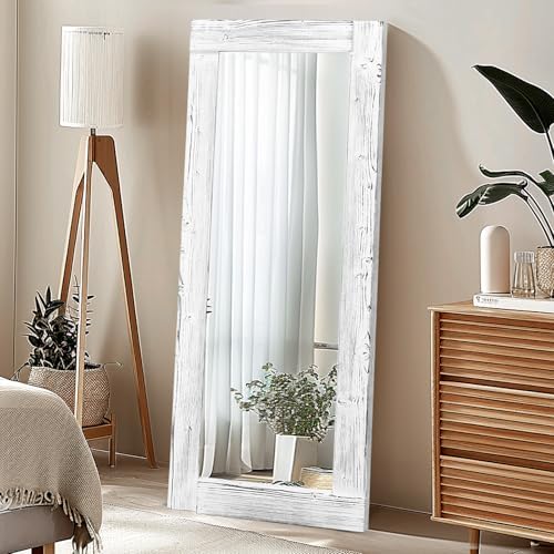 58x24in Full Length Mirror, Solid Wood Convex Frame by ABSWHLM