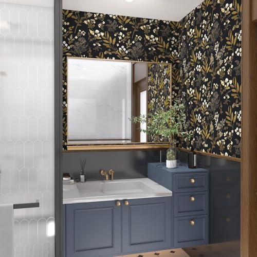 Laatse Vintage Floral Peel and Stick Wallpaper 17.5'' x 197'' - Image 2