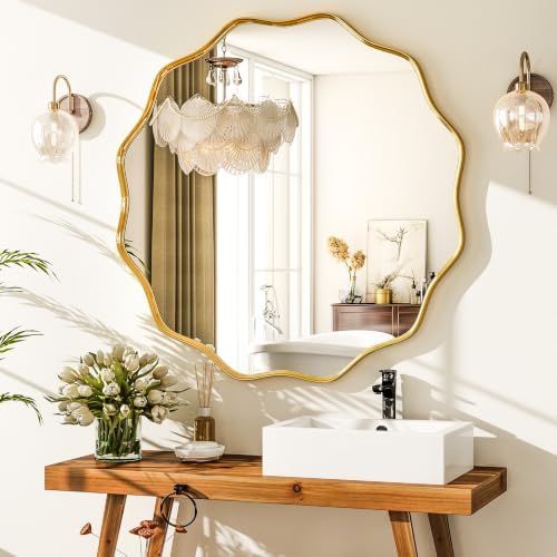 VooBang Gold Scalloped Circle Mirror - Image 6