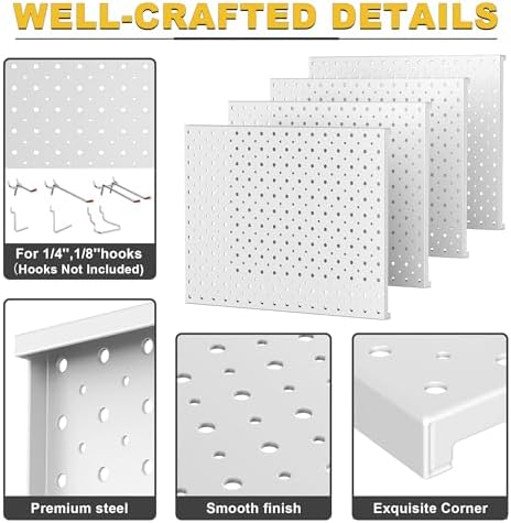 Ultrawall Metal Pegboard Panels, Pegboard Wall Organizer - Image 3