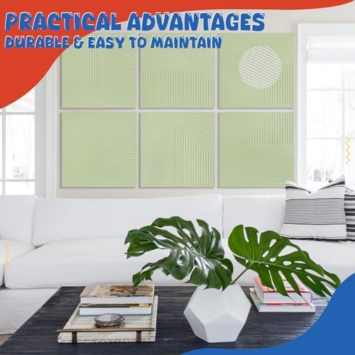 Acoustic Panels 6 Pack, Soundproof Wall Panels 23.6 x 23.6 Inches, Large - Image 7