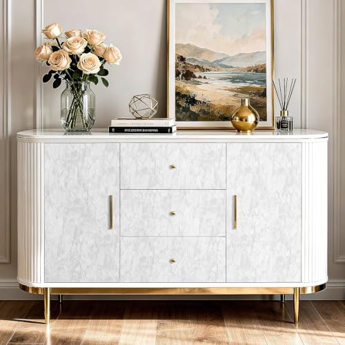 17.5x317 White Textured Peel and Stick Wallpaper Removable Paintable White - Image 2