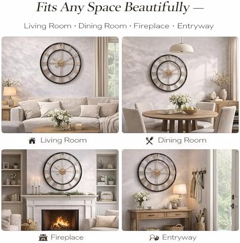 Pytha Sight 36 Inch Large Metal Wall Clock - Image 7