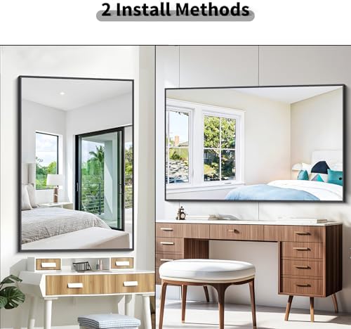 BONEWEI Bathroom Mirror, 55x36 inch Large Wall Mirror - Image 5