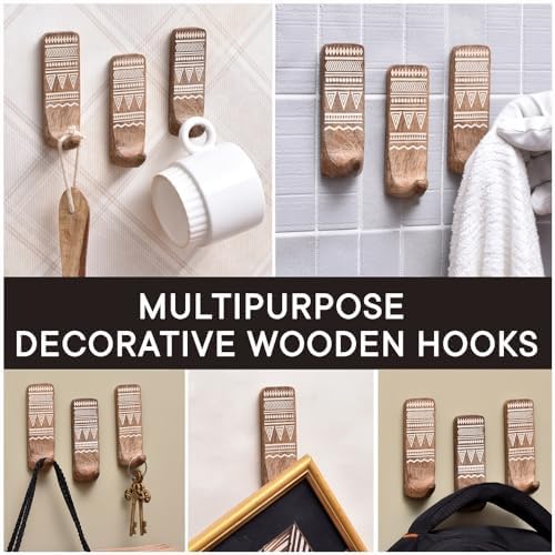 Indian Shelf 300 Pieces Bulk Wood Adhesive Wall Hooks – Wholesale Boho Peel and - Image 7