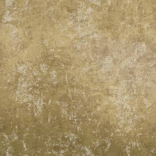 Tempaper Distressed Gold Leaf Metallic Gold Removable Peel and Stick Wallpaper by TempaperCo