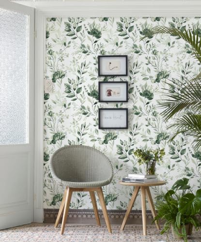Yasinet Green Wallpaper Olive Leaf Peel and Stick Wallpaper 17.3 ''×78.7 '' - Image 6