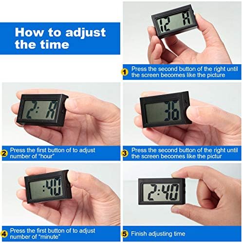 Frienda 6 Pieces Mini Small Digital Clock Stick On - Image 4