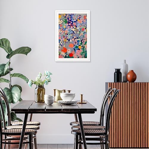 Retro Japanese Floral Poster Abstract Botanical Canvas Wall Art Colorful - Image 6