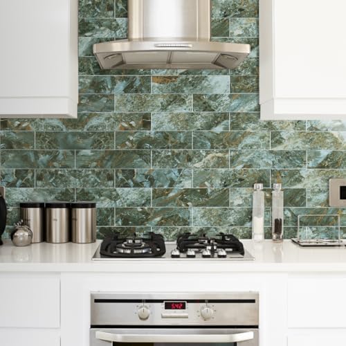 AULIGET 4-Piece Polished Green Marble - Image 2