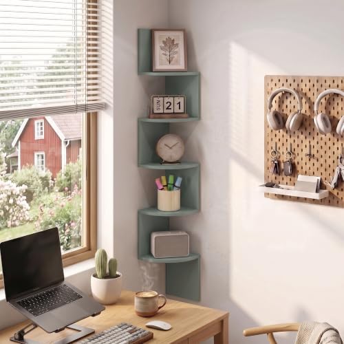 Furinno Rossi 5-Tier Corner Floating Book Shelves - Image 2