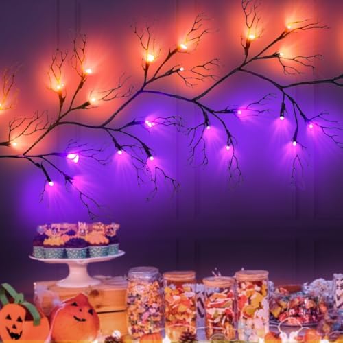 6 Ft Halloween Decor Vine with 45 LED Lights, Adjustable Shape - Image 3