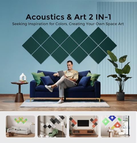 12 Pack Self-Adhesive Acoustic Panels, 2nd Generation Sound Absorbing Panel - Image 5