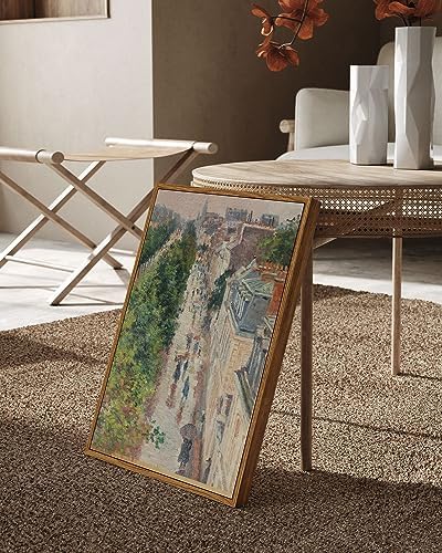 ARPEOTCY Vintage Framed Canvas Print Wall Art, French Paris Street Country Wall - Image 4