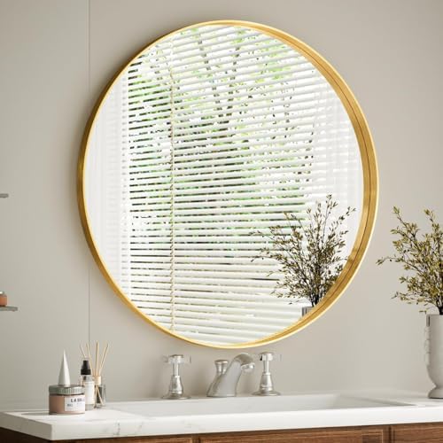 VooBang Round Bathroom Mirror 32 inch, Living Room, Hanging or Leaning - Image 5