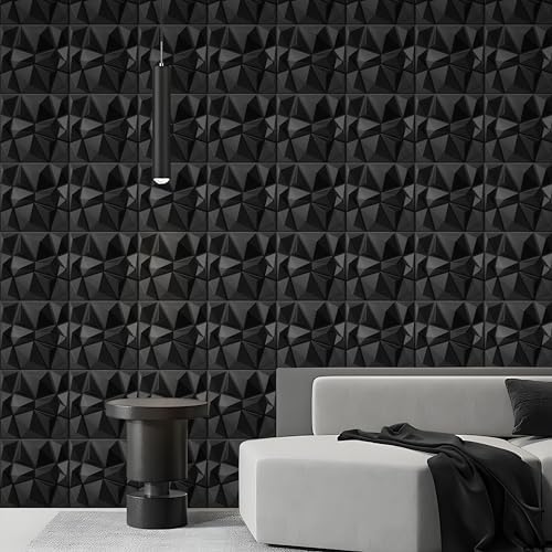 AMIGO 33 Piece 3D Wall Panels Diamond Pattern, High-Strength PVC, Recyclable - Image 4