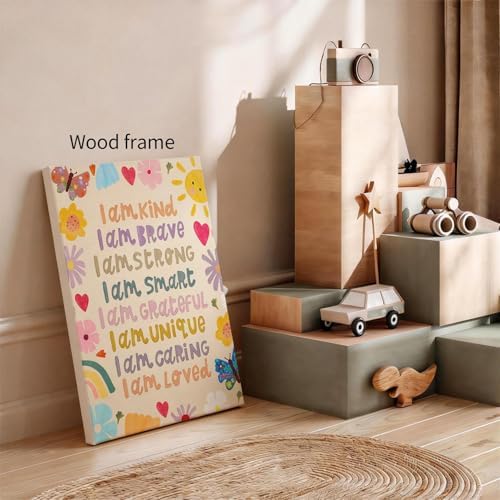 Kids Positive Quotes Wall Art Fashion Colorful Floral Affirmation Poster Cute - Image 6