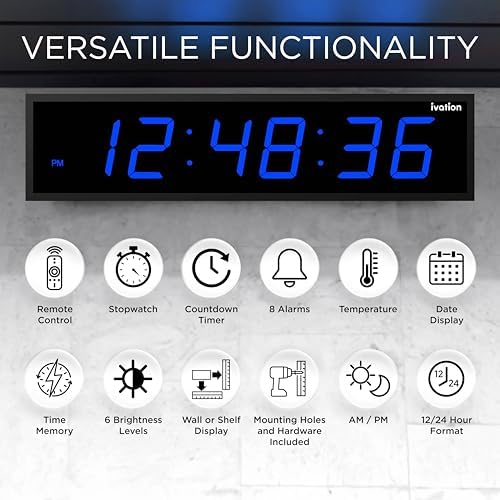 Ivation Oversized Digital Wall Clock - Image 6