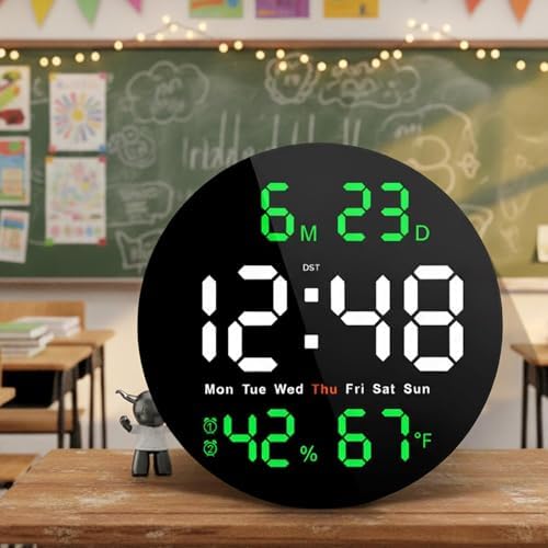 10" Electric Digital Wall Clock by Brauthon