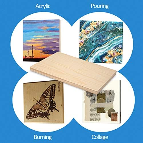 Falling in Art 4 Pack 11x14’’ Unfinished Birch Wood Panels Kit - Image 2