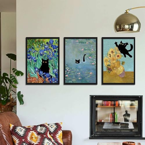 Wood Framed Monet Wall Art Set of 3 - Image 4