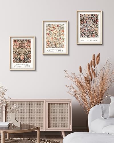 HesenDot William Morris Vintage Framed Wall Art, Floral Canvas Prints - Image 4