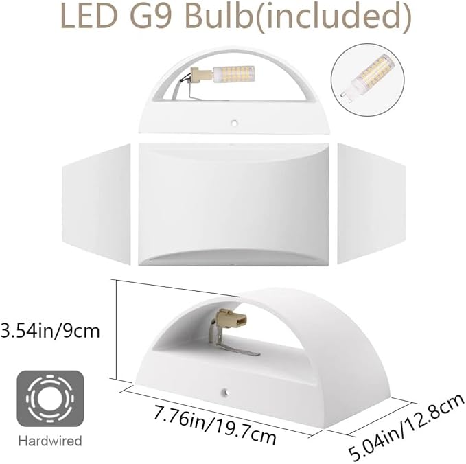 Aipsun Aluminum Modern Indoor LED Wall Sconce Interior Wall Lights 1 Pack - Image 7
