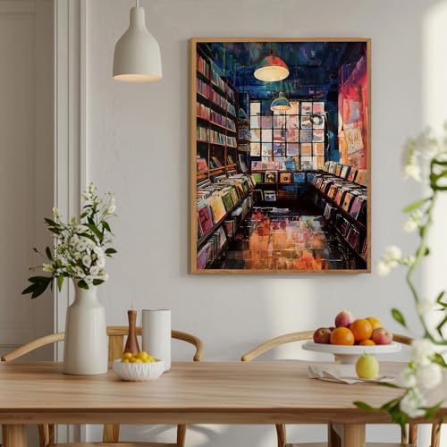 Room Aesthetic Music Wall Art Vinyl Record Store Poster 12x16 Inch UnFramed - Image 5