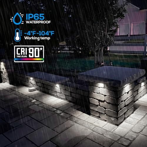 LEONLITE 8-Pack 4 Inch LED Hardscape Lighting, 5000K Daylight - Image 7