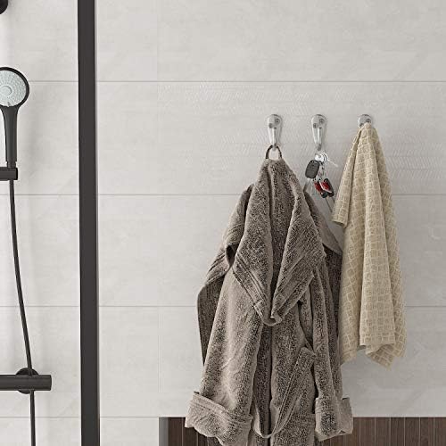 IBosins 15PCS Coat Hooks Wall Mounted Silvery Single Prong Robe Hook - Image 6