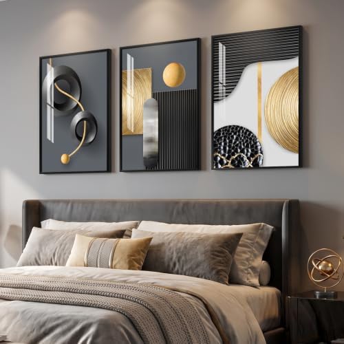 Framed Modern Elegant Wall Art for Living Room, 3 Piece 20x30 In - Image 2