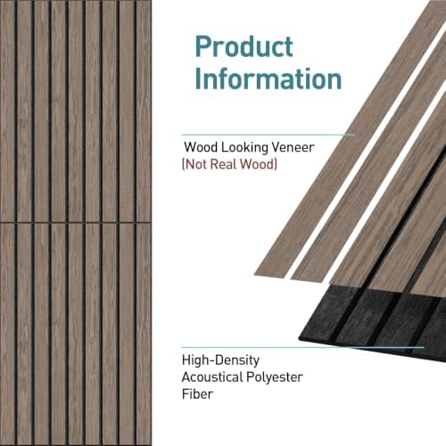 6 Pack 47.2"x23.6" Acoustic Panels, Sound Absorbing Panels, Natural-Walnut - Image 4