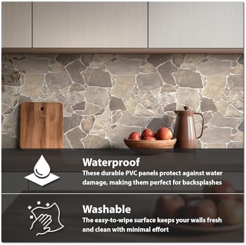 3D Faux Stone Wall Panels, Wild Boulder, Covers 43.3 Sq Ft - Image 4