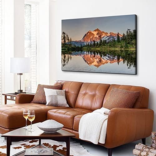 Nature Mountain Scenery Canvas Wall Art Home Decorations Mount Baker Washington - Image 6